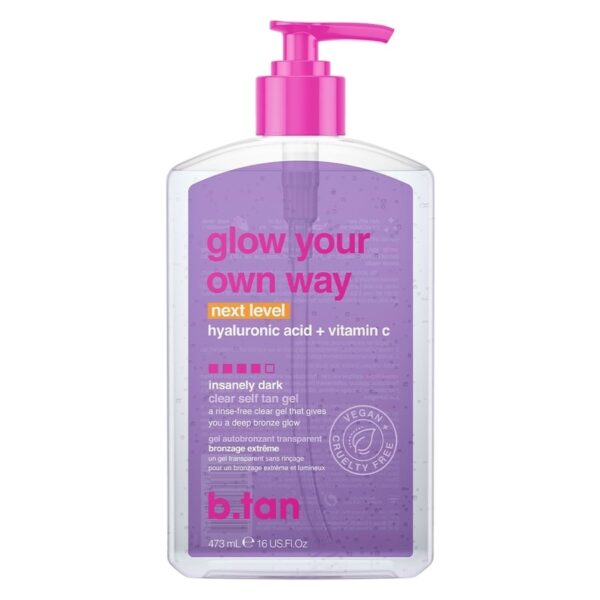 b.tan Glow Your Own Way Clear Self Tan Gel Next Level 473ml