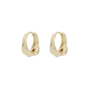 Snö Of Sweden Kansas Small Ring Earrings Plain Gold 15mm