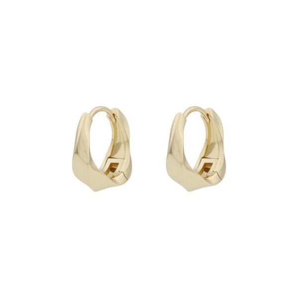 Snö Of Sweden Kansas Small Ring Earrings Plain Gold 15mm