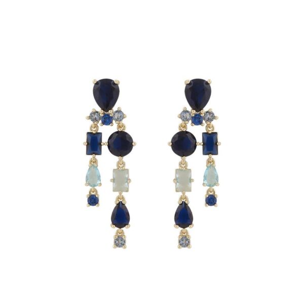 Snö Of Sweden Ellie Pendant Earring Gold/Mix Blue