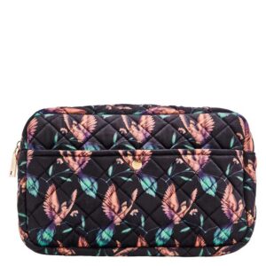 Fan Palm Beauty Bag Black Hummingbird Large