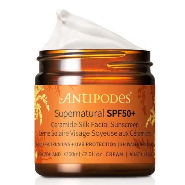 Antipodes Supernatural SPF50 Ceramide Silk Facial Sunscreen 60ml