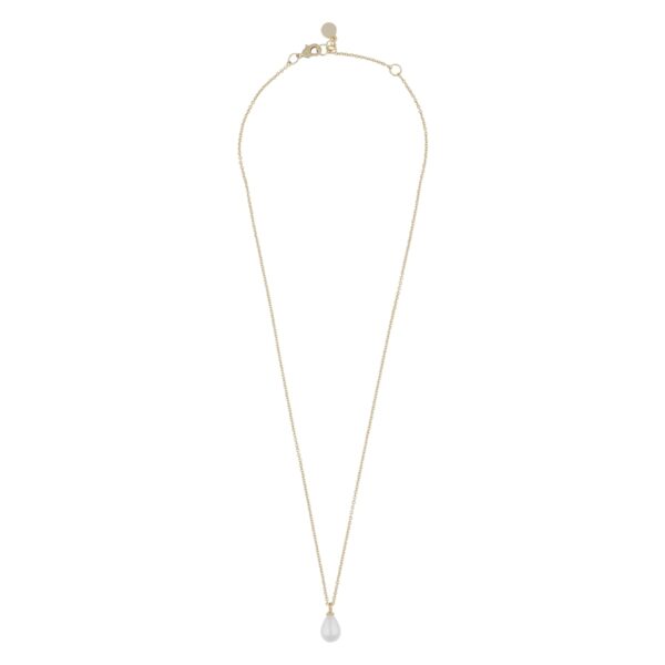 SNÖ Of Sweden Lucy Drop Pendant Necklace Gold White 45cm