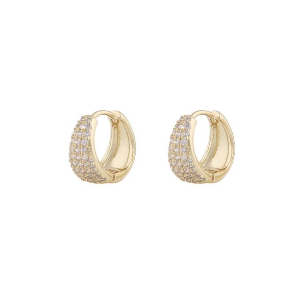 Snö Of Sweden Brooklyn Oval Ring Earring Gold/Clear Onesize