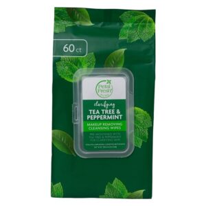 Petal Fresh Pure Tea Tree & Peppermint Makeup Removing Wipes 60pc