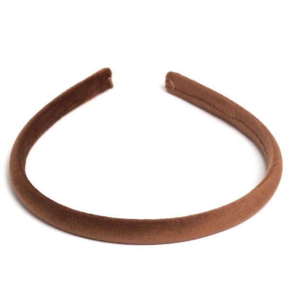 DARK Velvet Hair Band Thin Cognaq