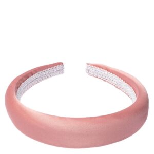 DARK Satin Hair Band Broad Rose