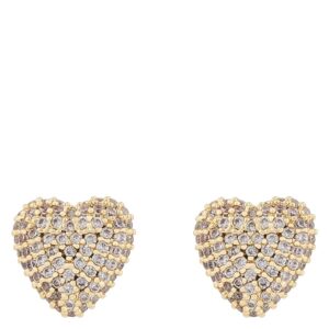 Snö Of Sweden Stina Heart Earring Gold/Clear