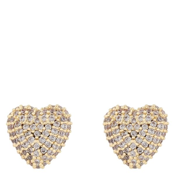 Snö Of Sweden Stina Heart Earring Gold/Clear