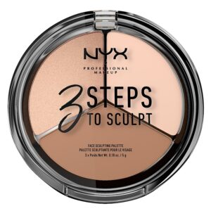 NYX Professional Makeup 3 Steps to Sculpt Face Sculpting Palette