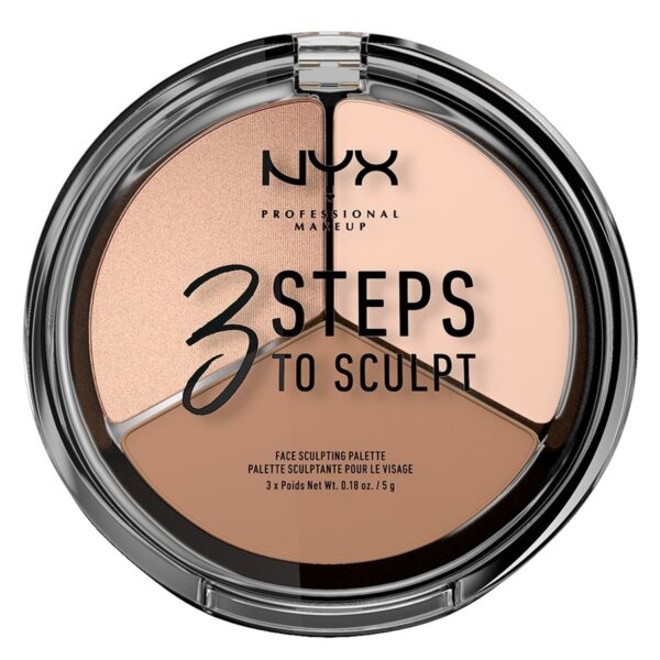 NYX Professional Makeup 3 Steps to Sculpt Face Sculpting Palette