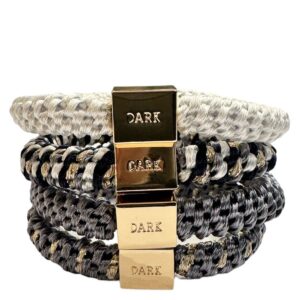 DARK Fat Hair Ties Combo Steel Blue Mix 4pcs