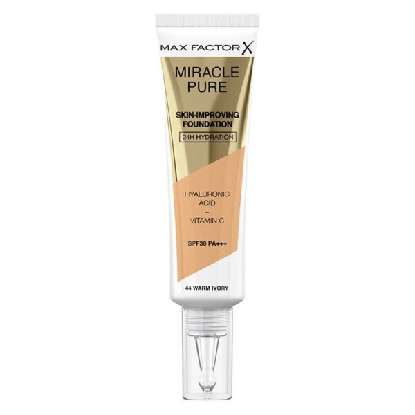 Max Factor Miracle Pure Skin-Improving Foundation 44 Warm Ivory 3