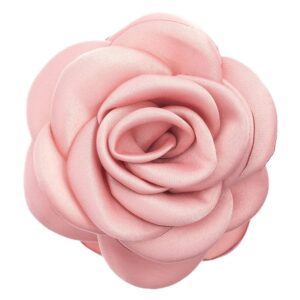 DARK Satin Rose Hair Claw Rose