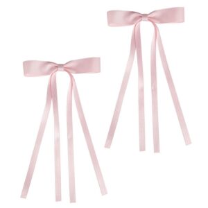 Brushworks Satin Hair Bow Duo Pink