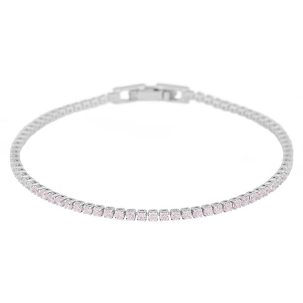 SNÖ Of Sweden Sally Stone Bracelet Silver Light Pink Onesize