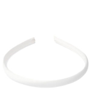 DARK Satin Hair Band Thin Off White