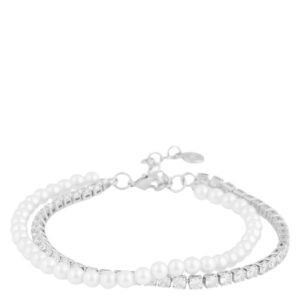 SNÖ Of Sweden Lucy Double Bracelet Silver White Onesize