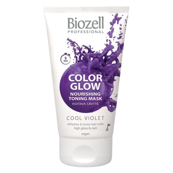 Biozell Color Glow Nourishing Toning Mask Cool Violet 150ml