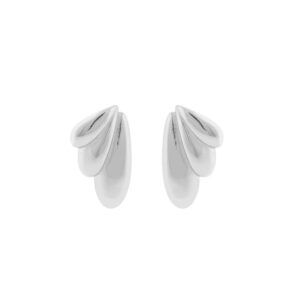 Snö Of Sweden Dakota Wide Small Drop Earring Plain Silver