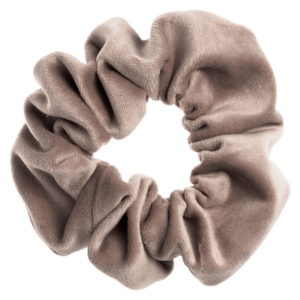 DARK Velvet Scrunchie Taupe