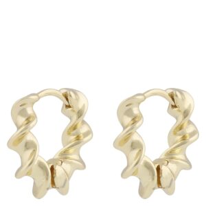 SNÖ Of Sweden Jen Ring Earrings Plain Gold Onesize