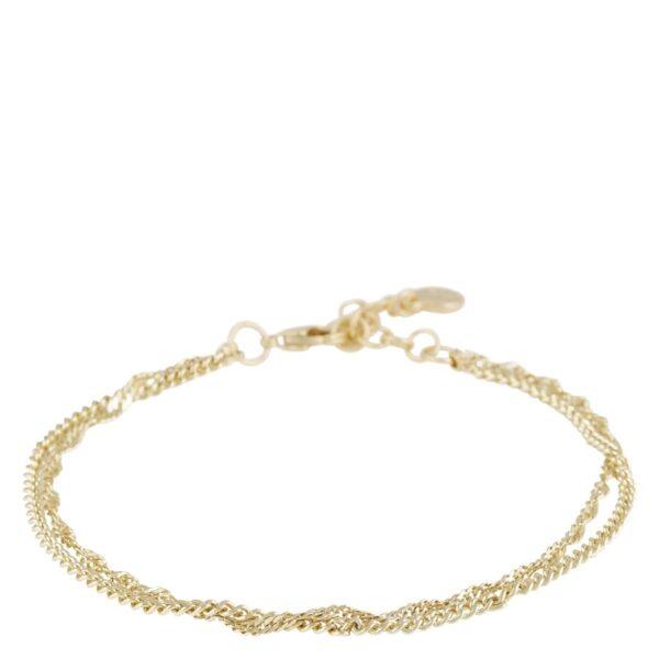 Snö Of Sweden Mayfair Double Bracelet Plain Gold