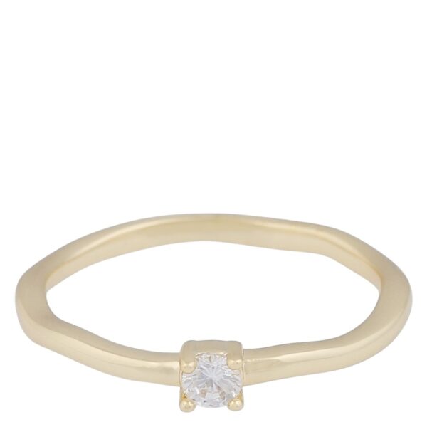 SNÖ Of Sweden Jen Small Stone Ring Gold Clear L