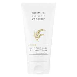 THANK YOU FARMER Rice Pure Clay Mask to Foam Cleanser 150ml