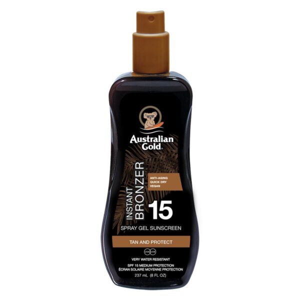 Australian Gold Instant Bronzer Spray Gel With Bronzer SPF15 237m