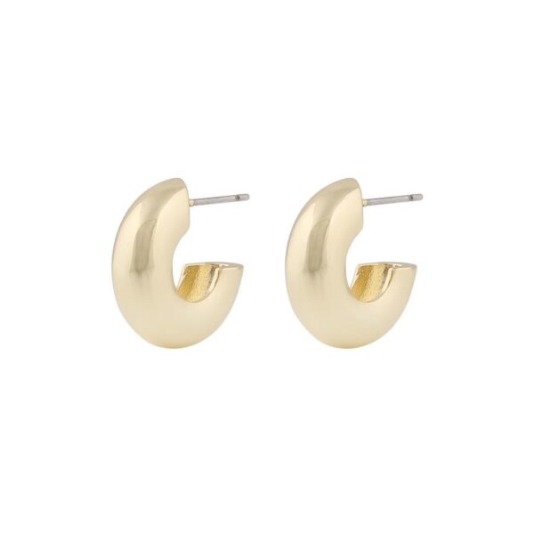 Snö Of Sweden Addison Small Oval Earring Plain Gold