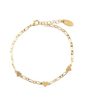 Orelia Jewellery Heart Figaro Chain Anklet