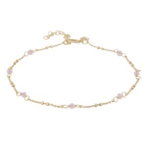 Snö Of Sweden Harper Chain Anklet Gold/Light Pink Onesize