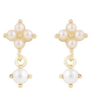 SNÖ Of Sweden Lucy Small Earrings Gold White Onesize