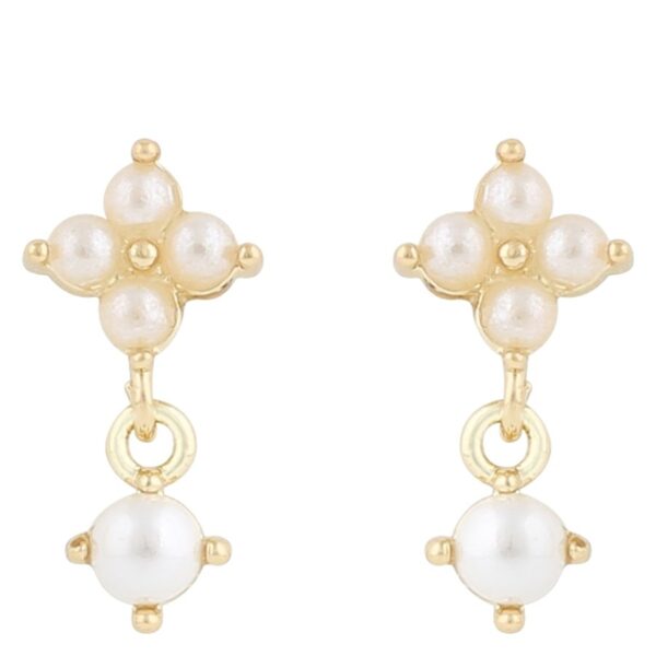 SNÖ Of Sweden Lucy Small Earrings Gold White Onesize