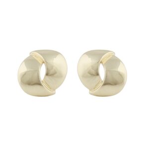 Snö Of Sweden Aero Big Round Earring Plain Gold