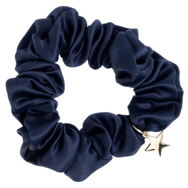 DARK Satin Scrunchie Navy Blue