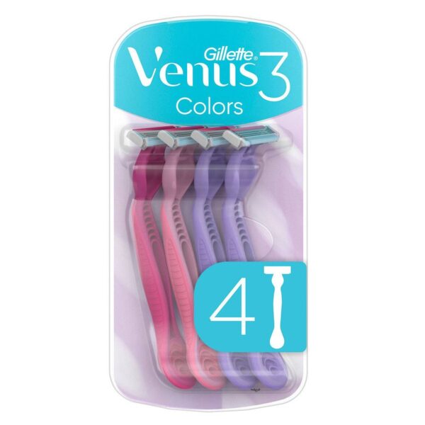 Gillette Venus 3 Colors Razors 4pcs