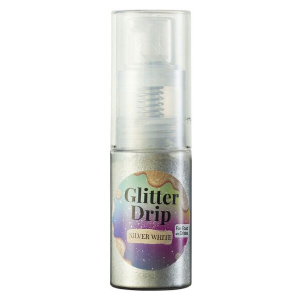 GlitterDrip Spiselig Glitter SølvHvit 10g