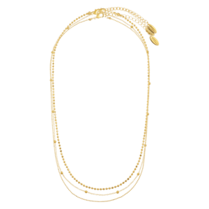 Orelia Jewellery Fine Ball Chain 3-Row Necklace