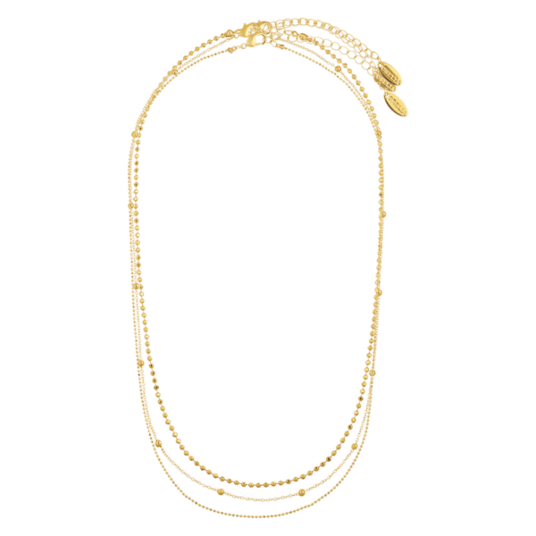 Orelia Jewellery Fine Ball Chain 3-Row Necklace