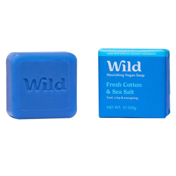 Wild Nourishing Vegan Soap Fresh Cotton & Sea Salt 100g