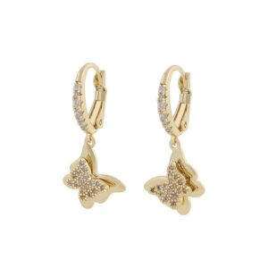 Snö Of Sweden Vega Pendant Earring Gold/Clear