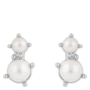 SNÖ Of Sweden Lucy Mini Earrings Silver White Onesize