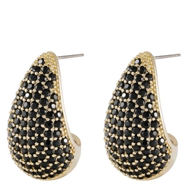 Snö Of Sweden Naomi Big Drop Earring Gold/Black