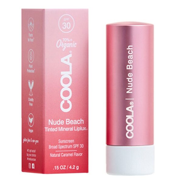 COOLA Mineral Liplux Organic SPF30 Nude Beach 4