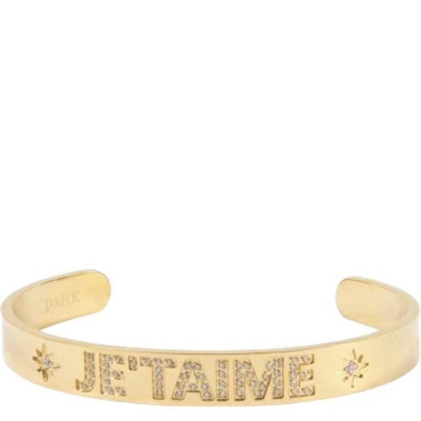 DARK Je T&apos;aime Crystal Cuff Gold