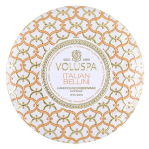 Voluspa 3-Wick Tin Candle Italian Bellini 340g