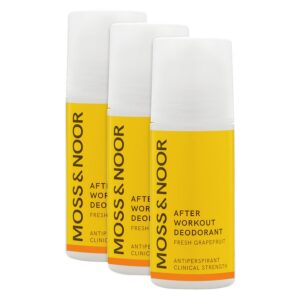 Moss & Noor After Workout Deodorant Fresh Grapefruit 3x60ml