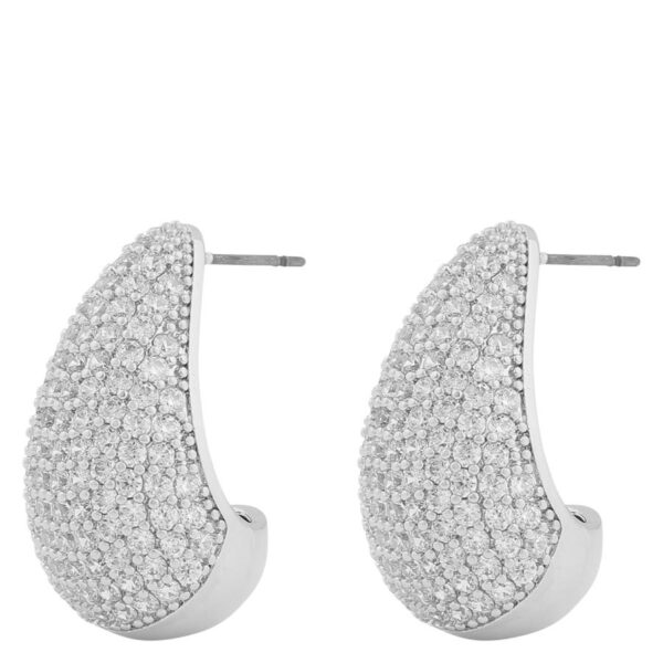 Snö Of Sweden Naomi Big Drop Earring Silver/Clear